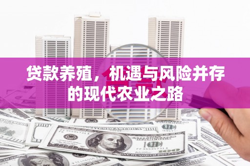 久治贷款养殖，机遇与风险并存的现代农业之路