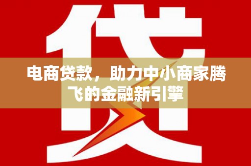 久治电商贷款，助力中小商家腾飞的金融新引擎