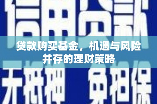 久治贷款购买基金，机遇与风险并存的理财策略