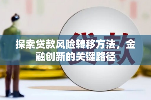 久治探索贷款风险转移方法，金融创新的关键路径