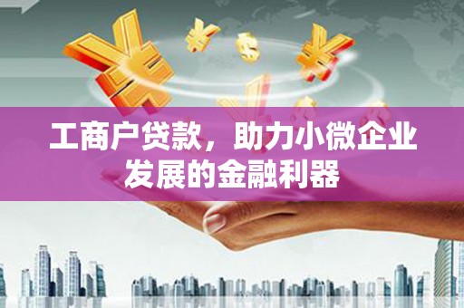 久治工商户贷款，助力小微企业发展的金融利器