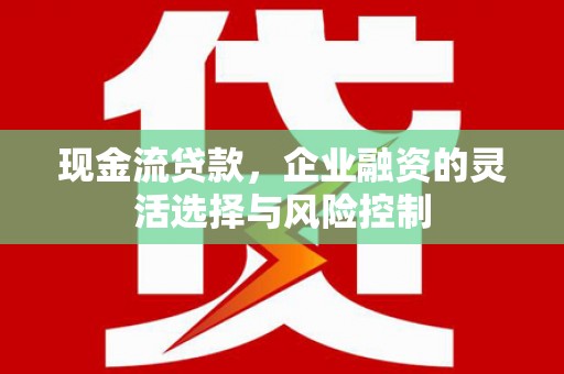 久治现金流贷款，企业融资的灵活选择与风险控制