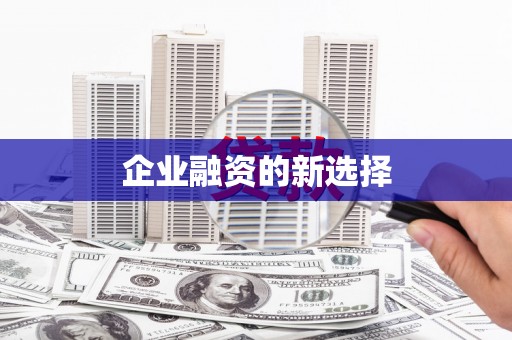 久治企业融资的新选择