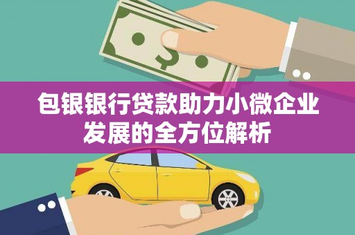久治包银银行贷款助力小微企业发展的全方位解析