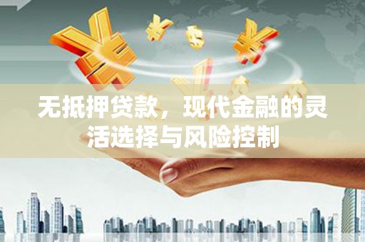 久治无抵押贷款，现代金融的灵活选择与风险控制