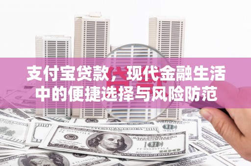 久治支付宝贷款，现代金融生活中的便捷选择与风险防范
