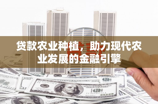 久治贷款农业种植，助力现代农业发展的金融引擎