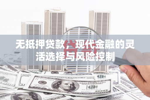 久治无抵押贷款，现代金融的灵活选择与风险控制