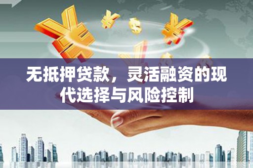久治无抵押贷款，灵活融资的现代选择与风险控制