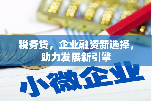 久治税务贷，企业融资新选择，助力发展新引擎