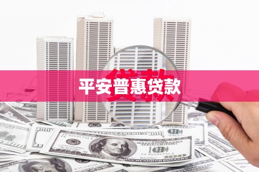 久治平安普惠贷款