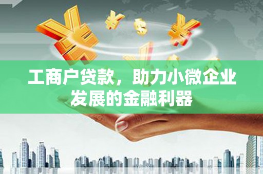 久治工商户贷款，助力小微企业发展的金融利器