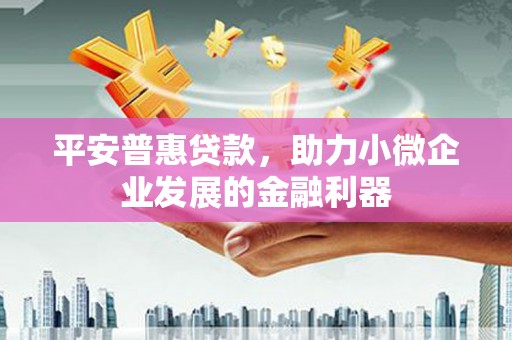 久治平安普惠贷款，助力小微企业发展的金融利器