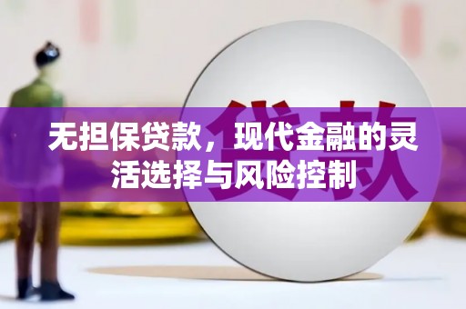 久治无担保贷款，现代金融的灵活选择与风险控制