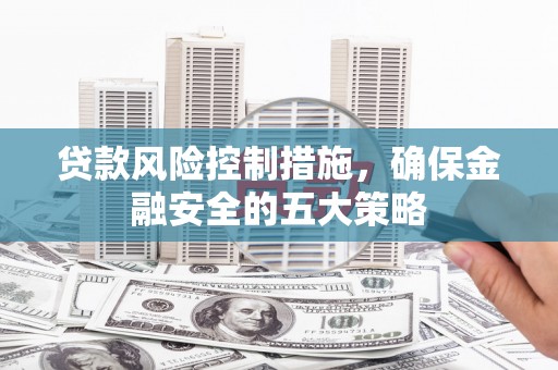 久治贷款风险控制措施，确保金融安全的五大策略