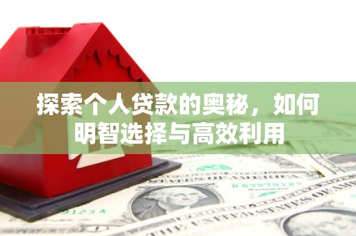 久治探索个人贷款的奥秘，如何明智选择与高效利用