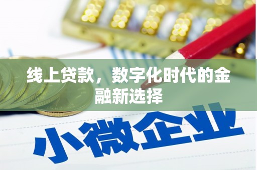 久治线上贷款，数字化时代的金融新选择