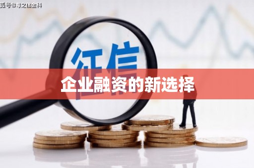 久治企业融资的新选择