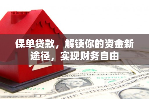 久治保单贷款，解锁你的资金新途径，实现财务自由