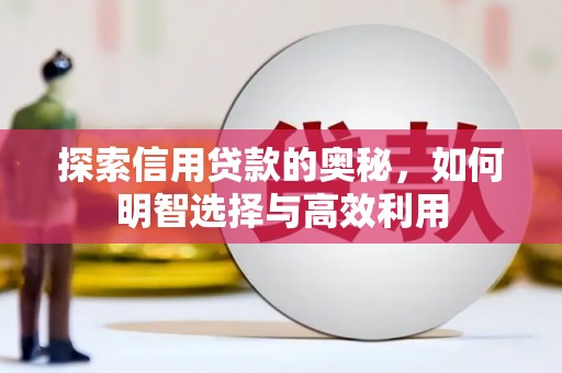 久治探索信用贷款的奥秘，如何明智选择与高效利用