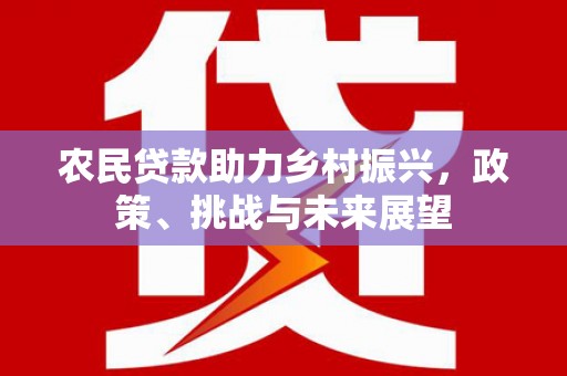 久治农民贷款助力乡村振兴，政策、挑战与未来展望