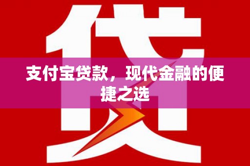久治支付宝贷款，现代金融的便捷之选