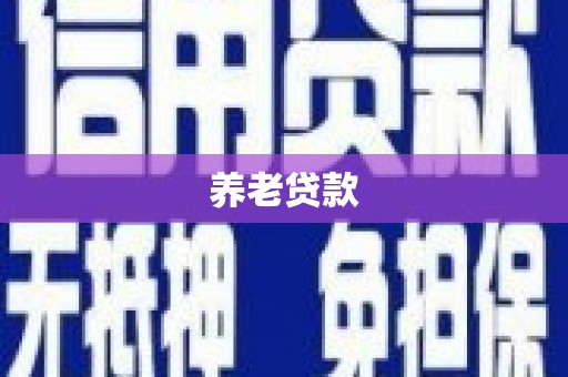 久治养老贷款