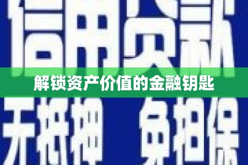 久治解锁资产价值的金融钥匙