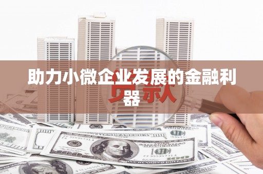 久治助力小微企业发展的金融利器
