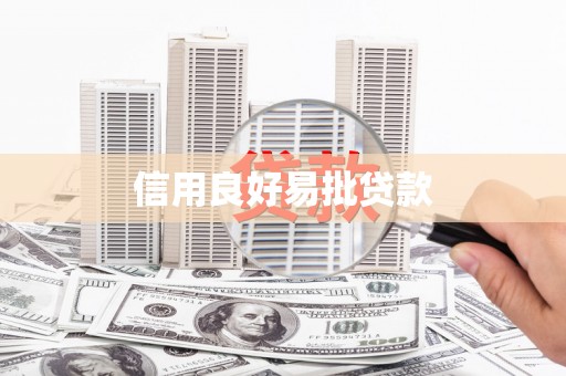 久治信用良好易批贷款