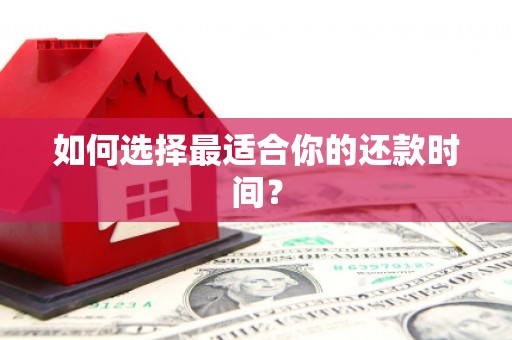 久治如何选择最适合你的还款时间？