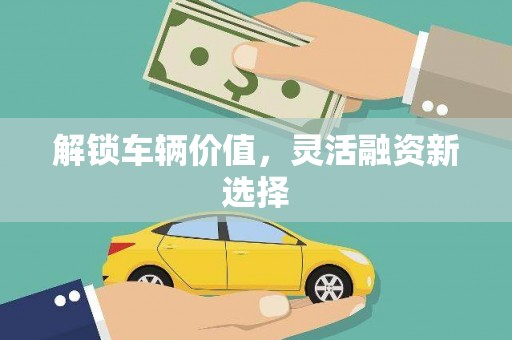 久治解锁车辆价值，灵活融资新选择
