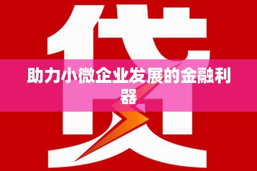 久治助力小微企业发展的金融利器