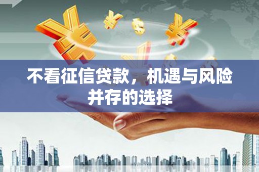 久治不看征信贷款，机遇与风险并存的选择